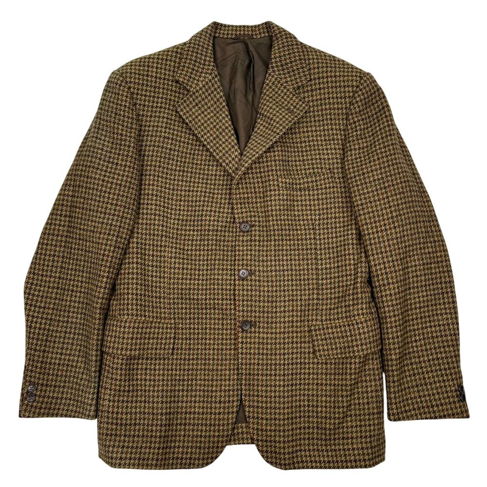 Vintage Heritage Tweed Blazer Donegal Mist Handwoven Wool Blend Houndstooth 40R